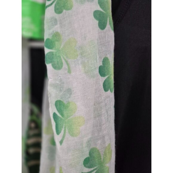 Shamrock Print Lightweight Infinity Scarf By Claires - Picture 4 of 4